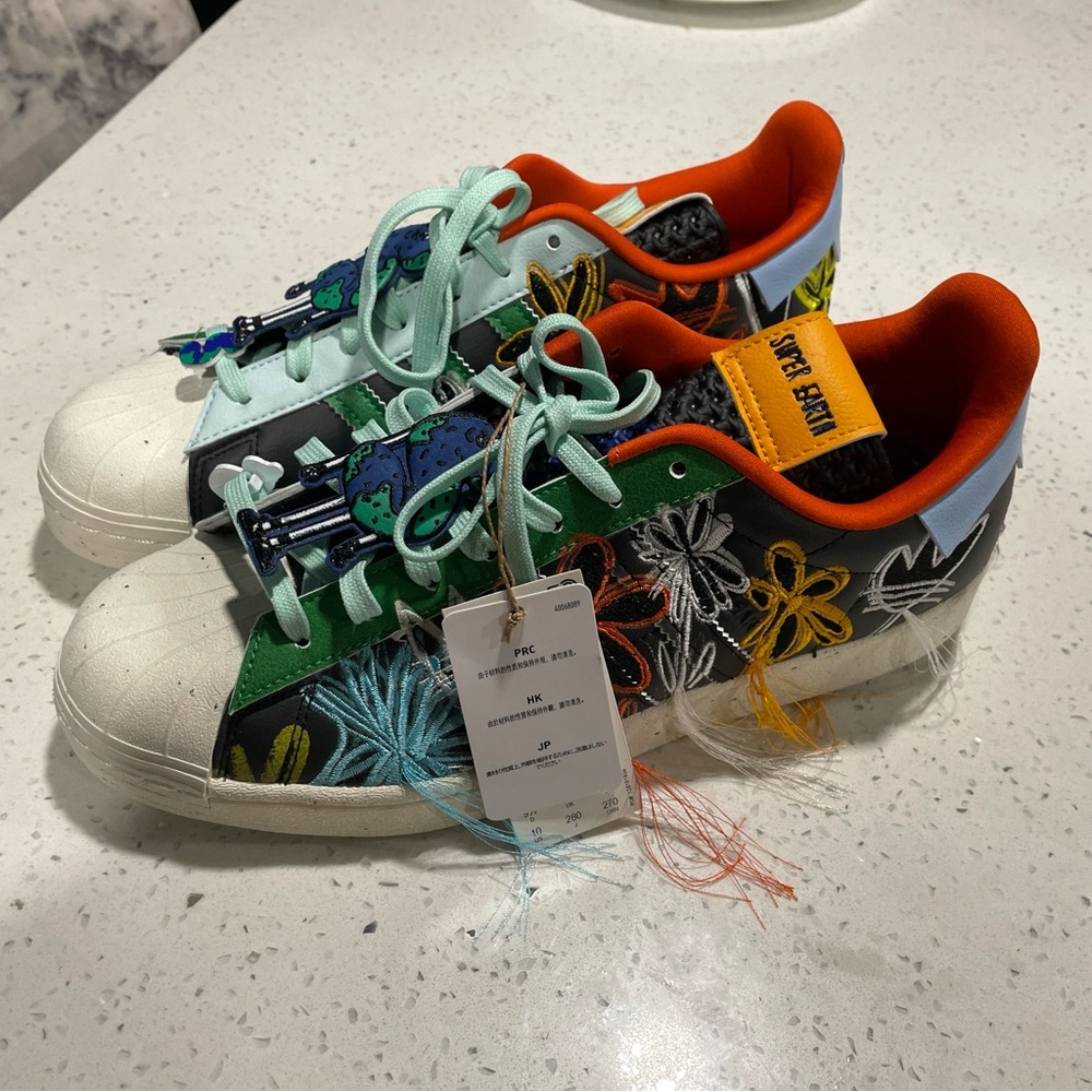 Adidas Sean Wotherspoon x Superstar Super Earth. Size 10M
